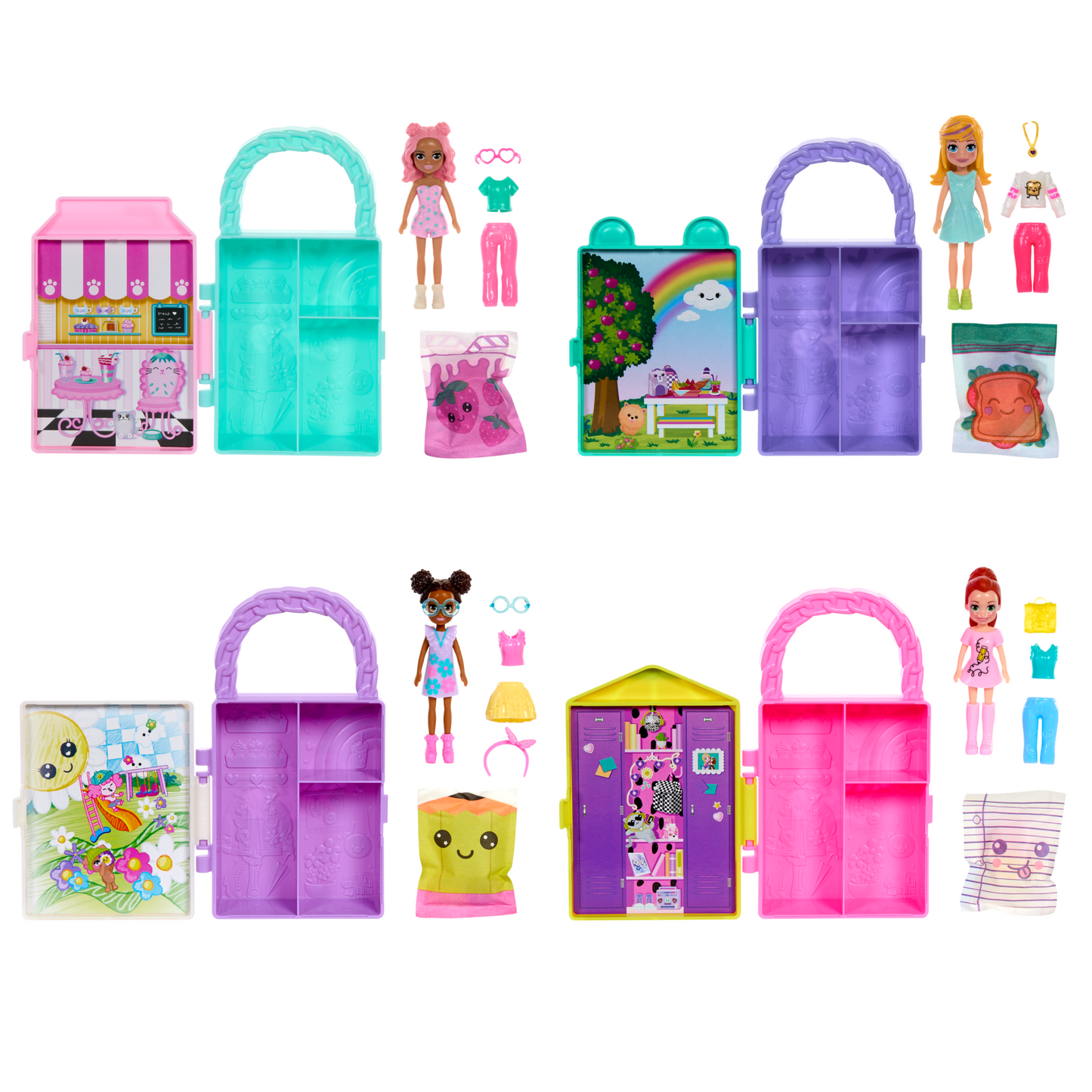 Polly Pocket  Coffret de Jeu et Poupée  Mini Looks, Poupée 7,62Cm