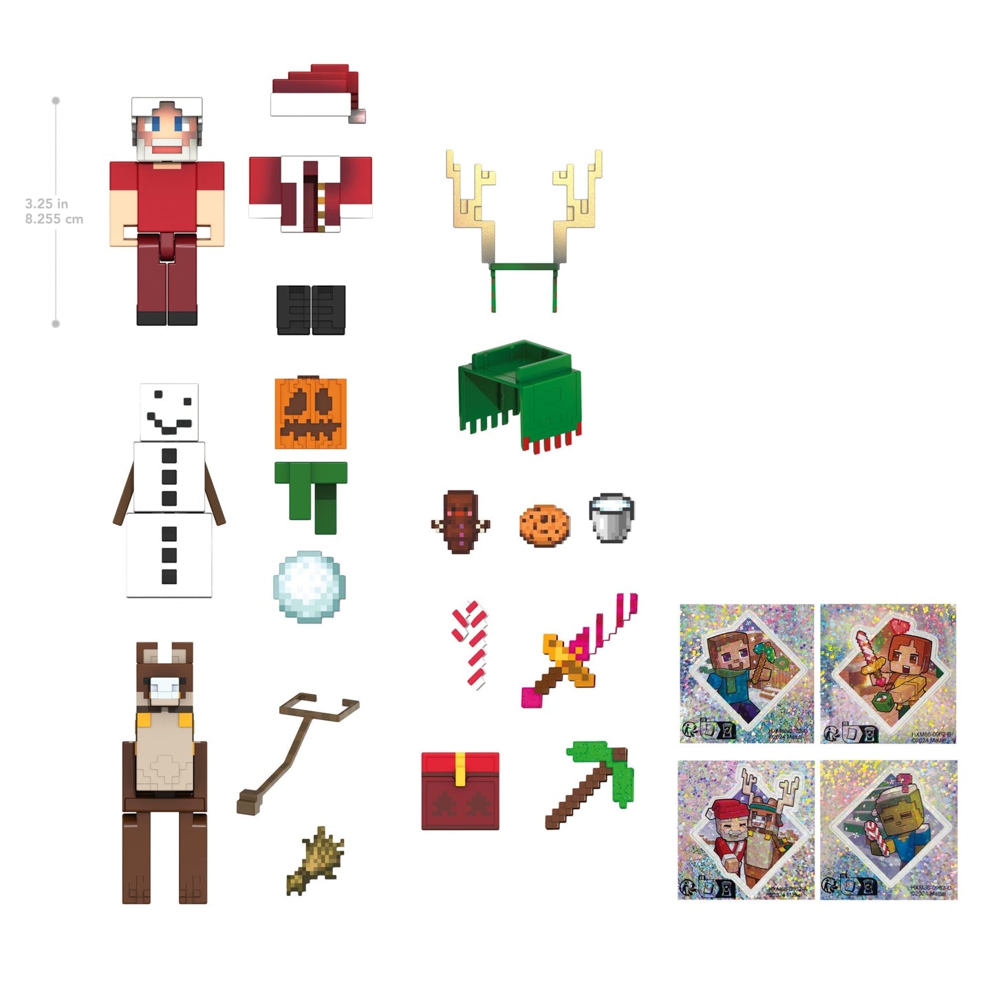 Minecraft-Calendrier de L’Avent-Figurines de 8,25Cm-17Accessoires