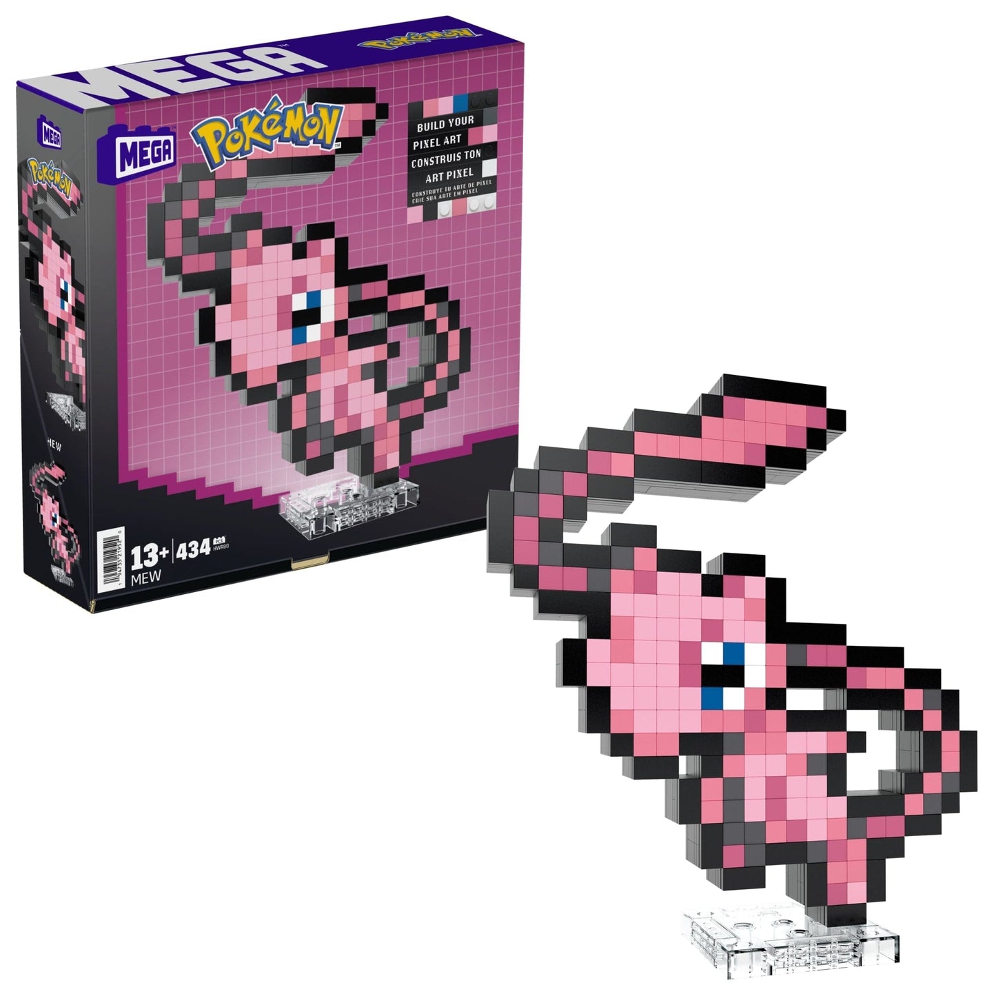 MEGA Pokémon Mew Building Toy Kit (434 Pieces) Retro Set For Collectors