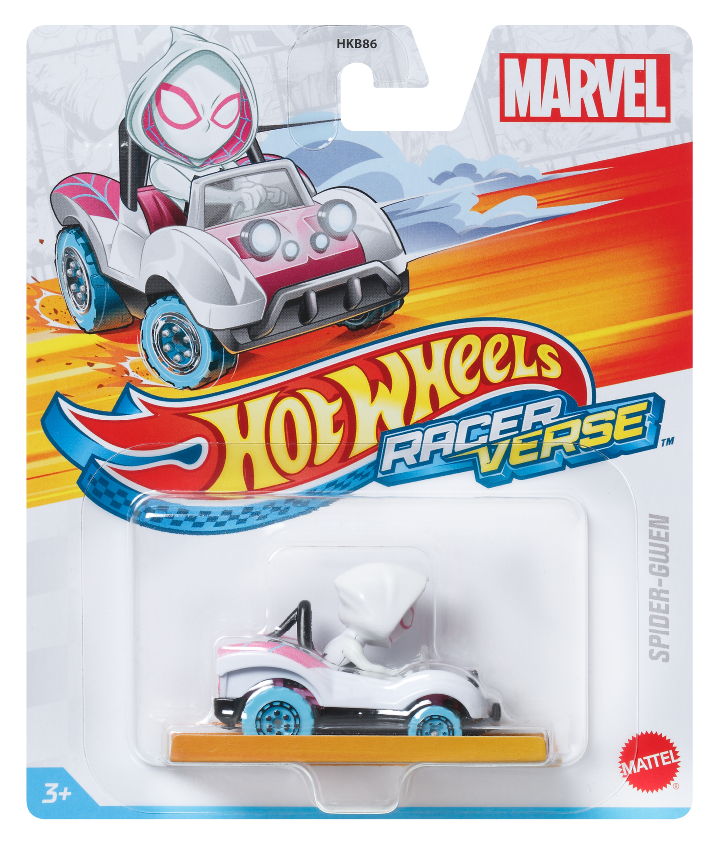 Hot Wheels RacerVerse Veículo de Brinquedo Spider-Gwen