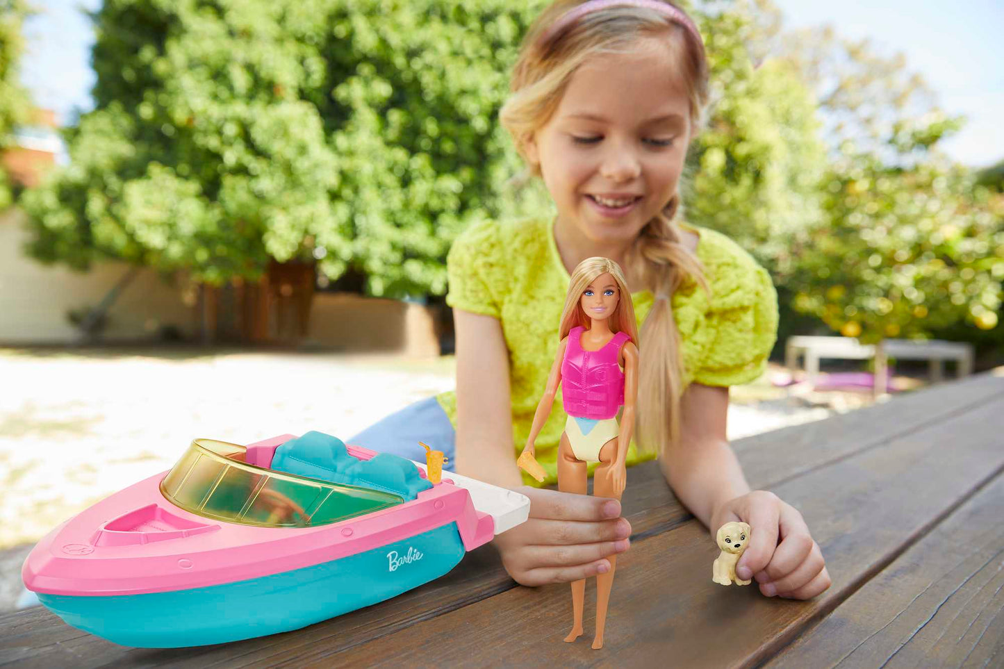 Barbie Conjunto de Brinquedo Barco aquático com Boneca