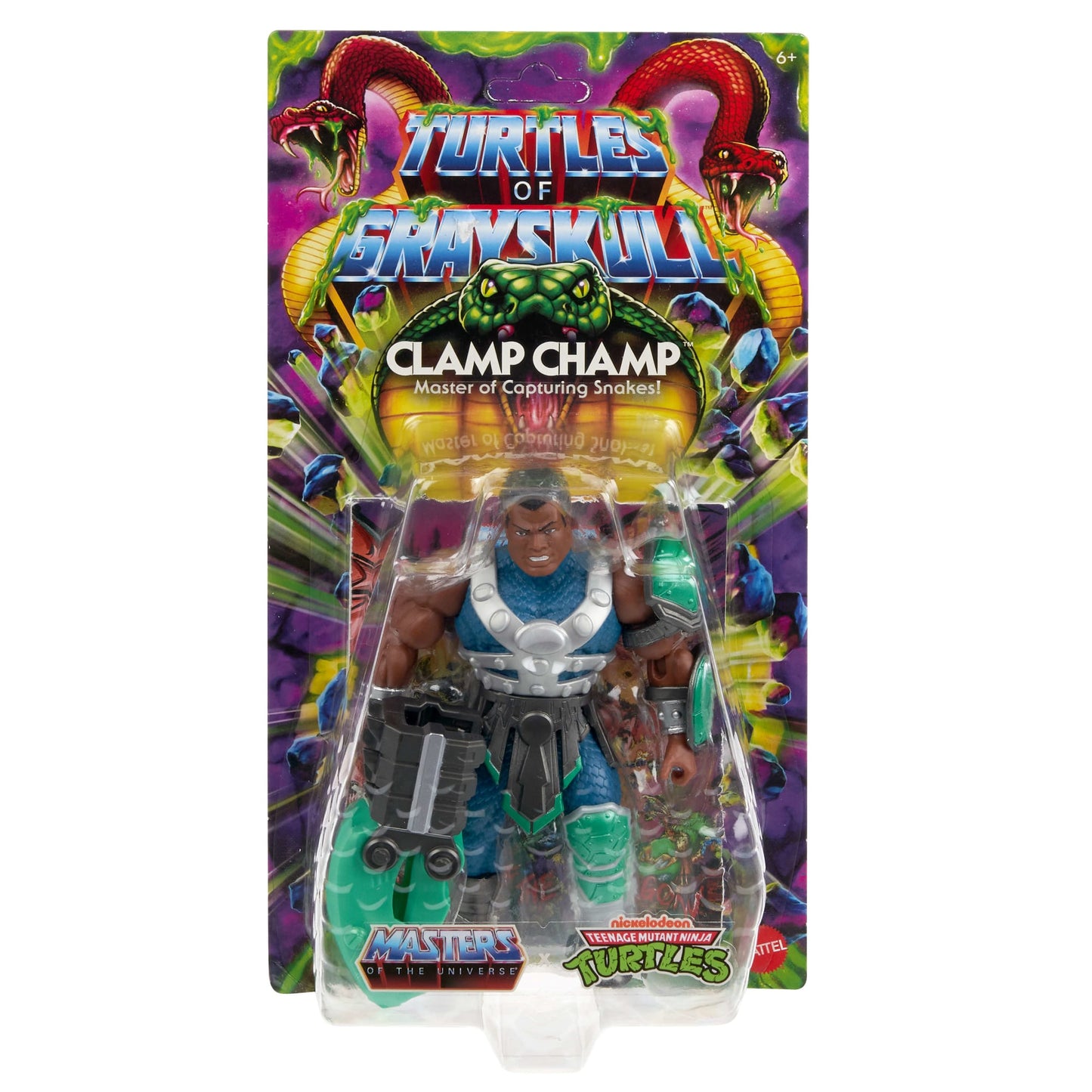 Masters of the Universe Turtles of Grayskull Figura de Acción Clamp Champ de 5.5 pulgadas