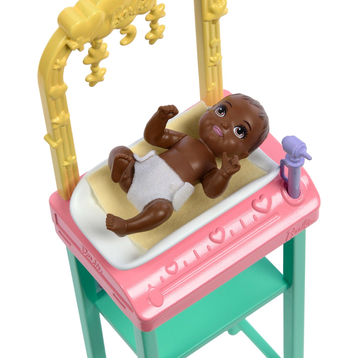 Poupée Barbie Pédiatre Avec Poupée Mode Blonde, 1Poupée Bébé, Meubles et Accessoires