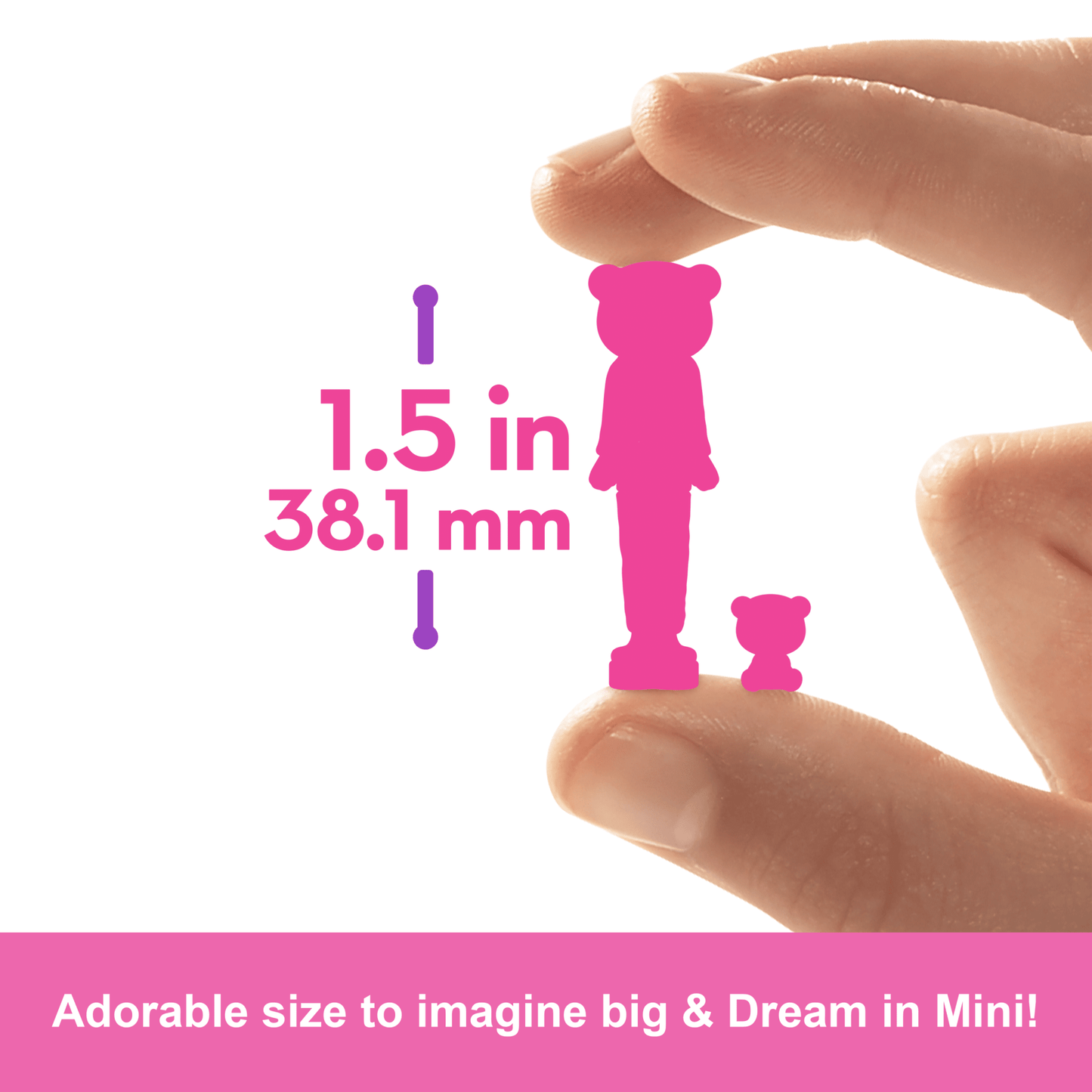 Barbie Mini Barbieland Cutie Reveal Doll & Pet, 1.5-Inch Color Dream Series