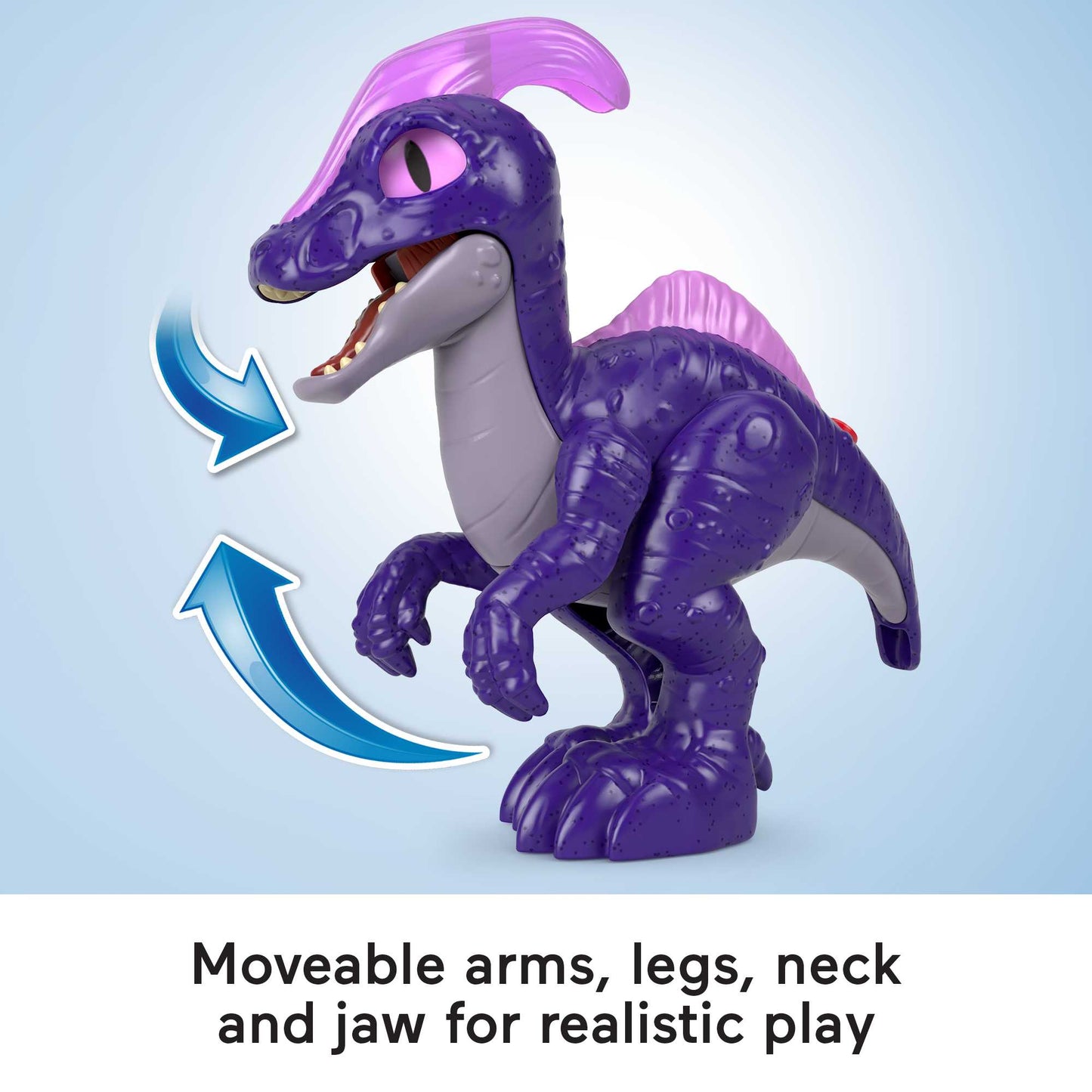 Imaginext Jurassic World Dinosaur Parasaurolophus XL Figure With Lights & Sounds, 10-inch Toy