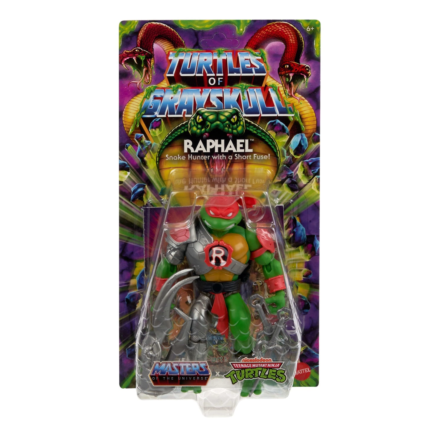 Masters Of Universe Origins Turtles Of Grayskull Raphael Action Figure, Tmnt MOTU Reptile Wars Toy