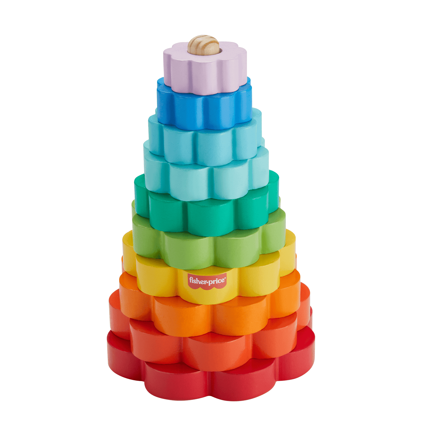 Fisher-Price Brinquedo para Bebês Anéis Empilháveis de Madeira