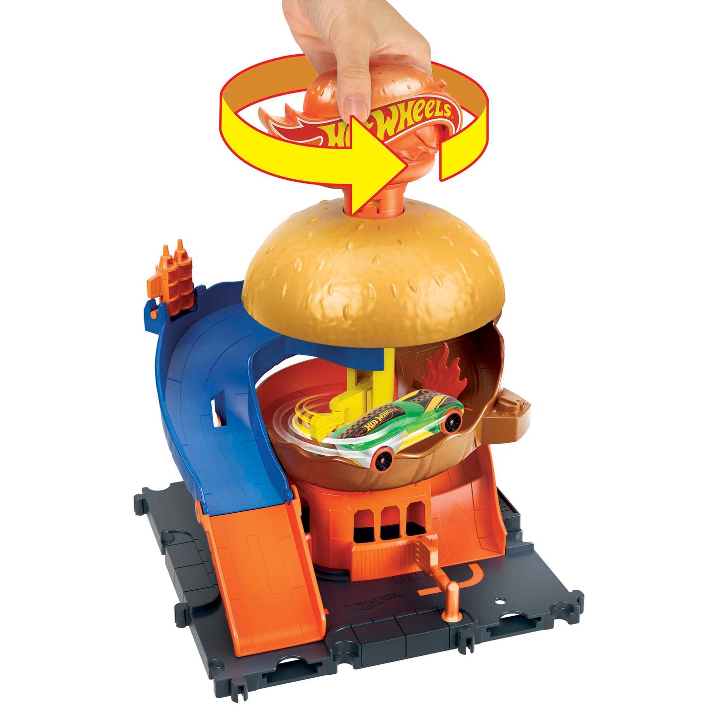 Hot Wheels City Pista de Brinquedo Hamburgueria