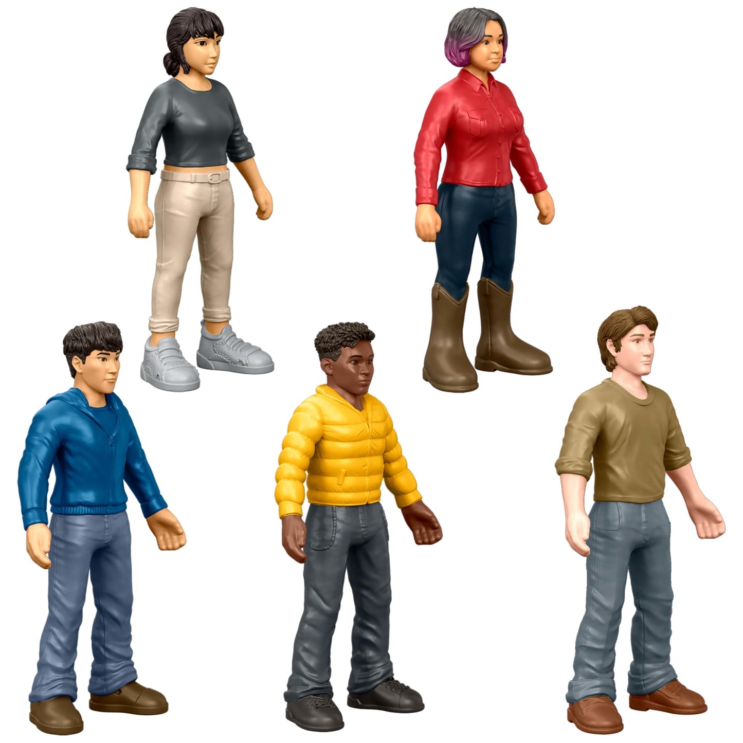 Jurassic World-20Mini-Figurines-Coffret Répliques Dinosaures, Humains