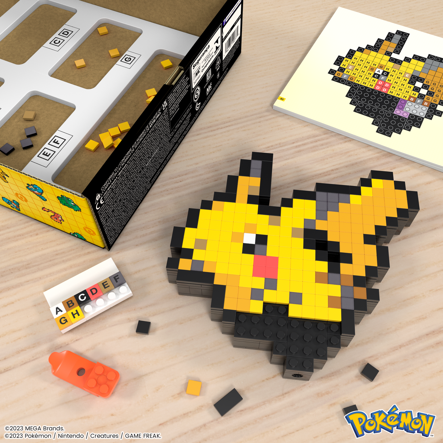 Mega  Pokémon  Coffret de Construction  Pikachu (400 Pces), Rétro