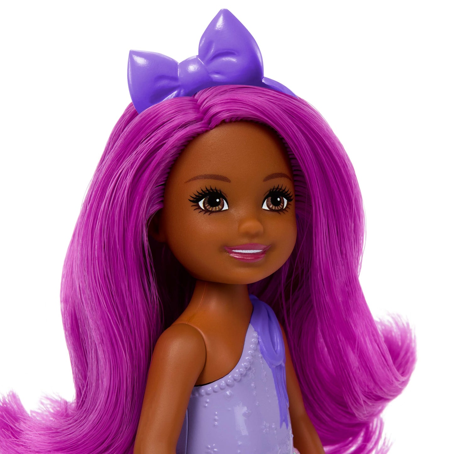 Royal Chelsea Barbie Doll With Pink Hair, Colorful Printed Skirt