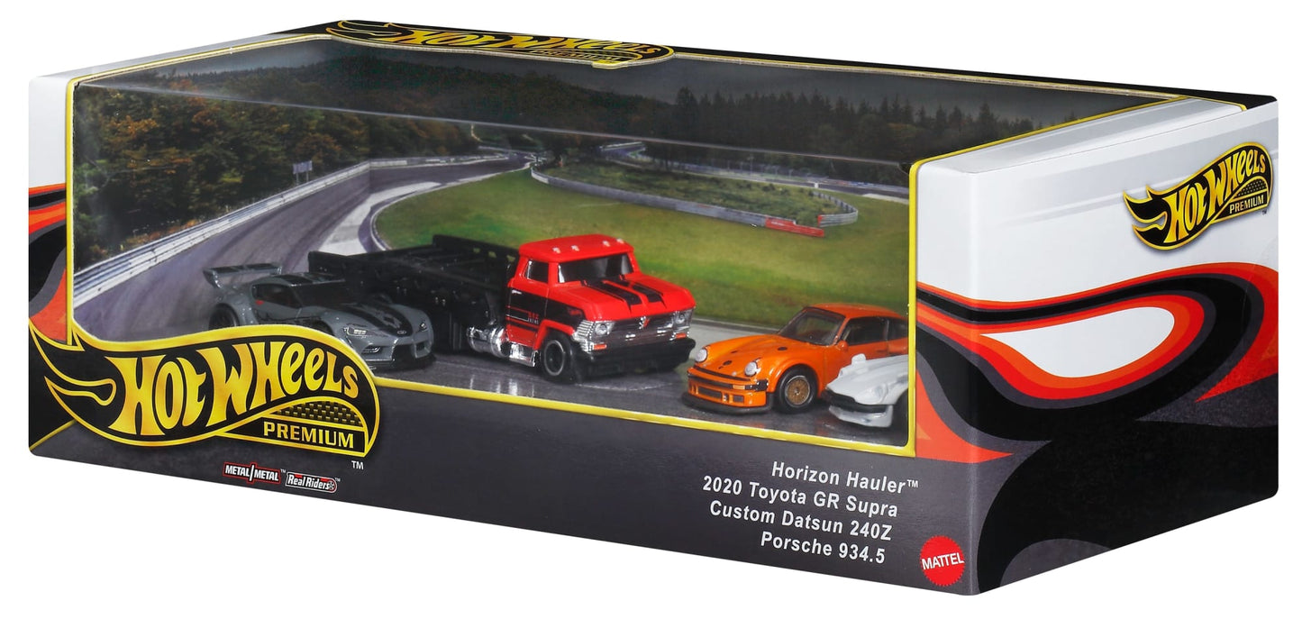 Hot Wheels  Premium  Coffrets Présentation  3Véhicules +1Camion