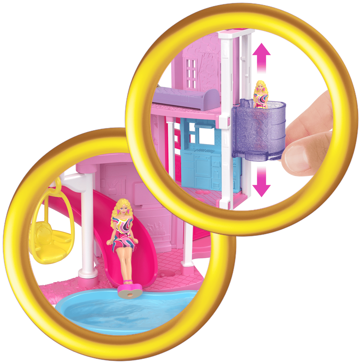 Barbie-Maison de Rêve 4-en-1 Mini Barbieland-Poupées et Accessoires