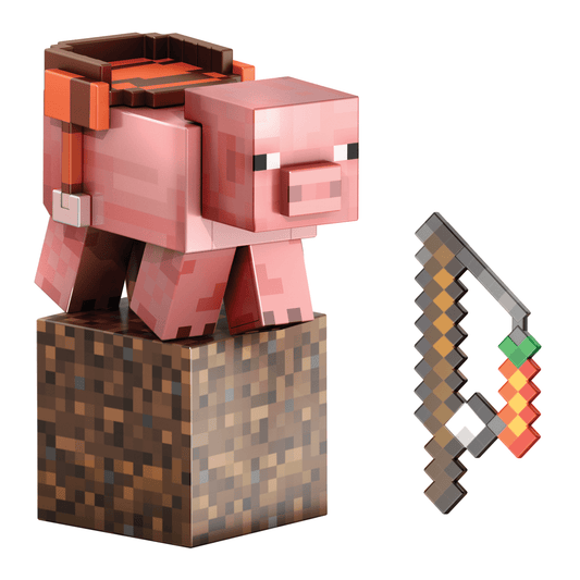 Minecraft-Cochon Diamond Level-Figurine Articulée 14Cm et Accessoires