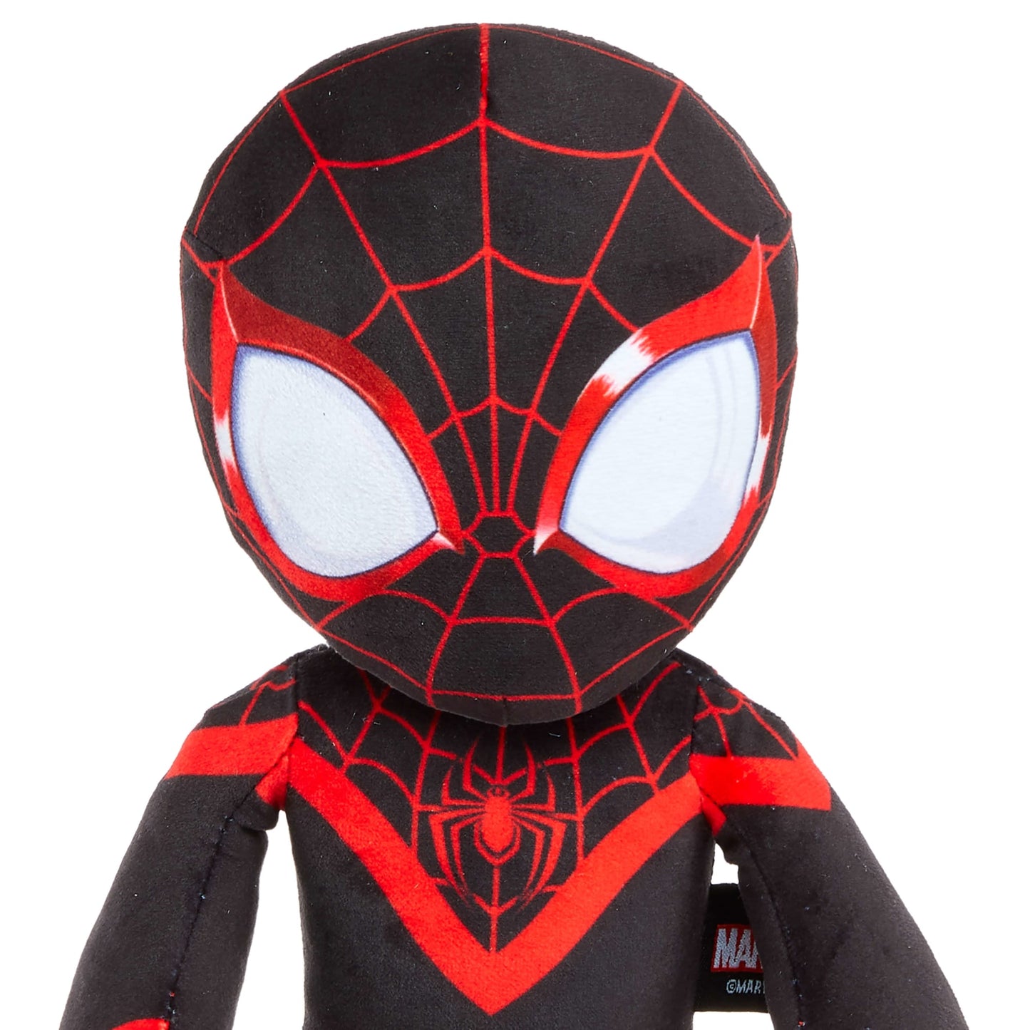 Marvel Plush Talkers Miles Morales Soft Toy, 11.75-Inch Collectible Figure With Sounds & Phrases