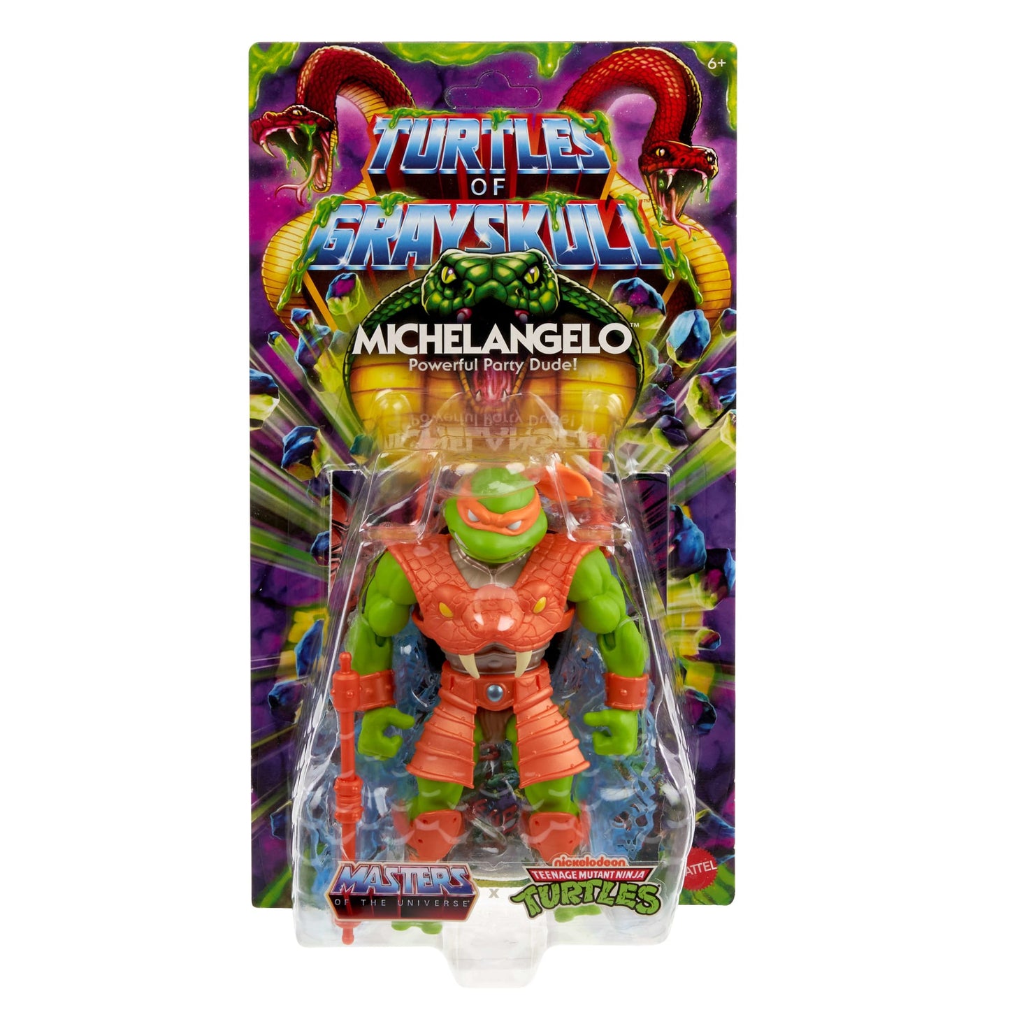 Masters of the Universe Tartarugas of Grayskull Figura de Ação Michelangelo de 5.5 polegadas