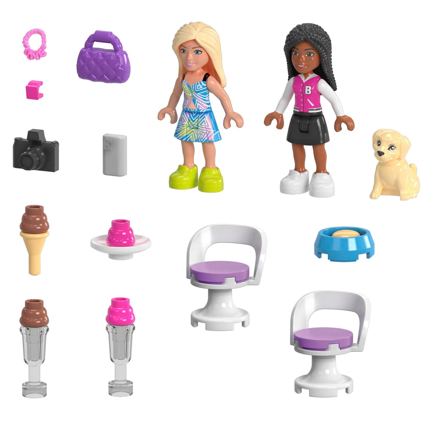Mega-Barbie-Décapotable et Stand de Glaces-Coffret 225 Pièces