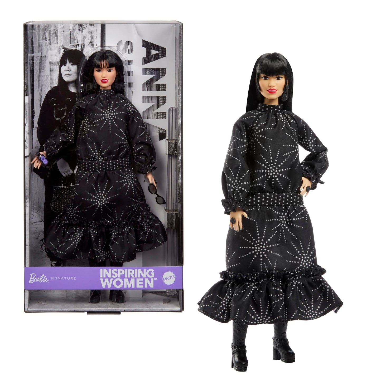 Barbie – Femmes Inspirantes – Poupée et Acc. – Anna Sui, Robe Noire