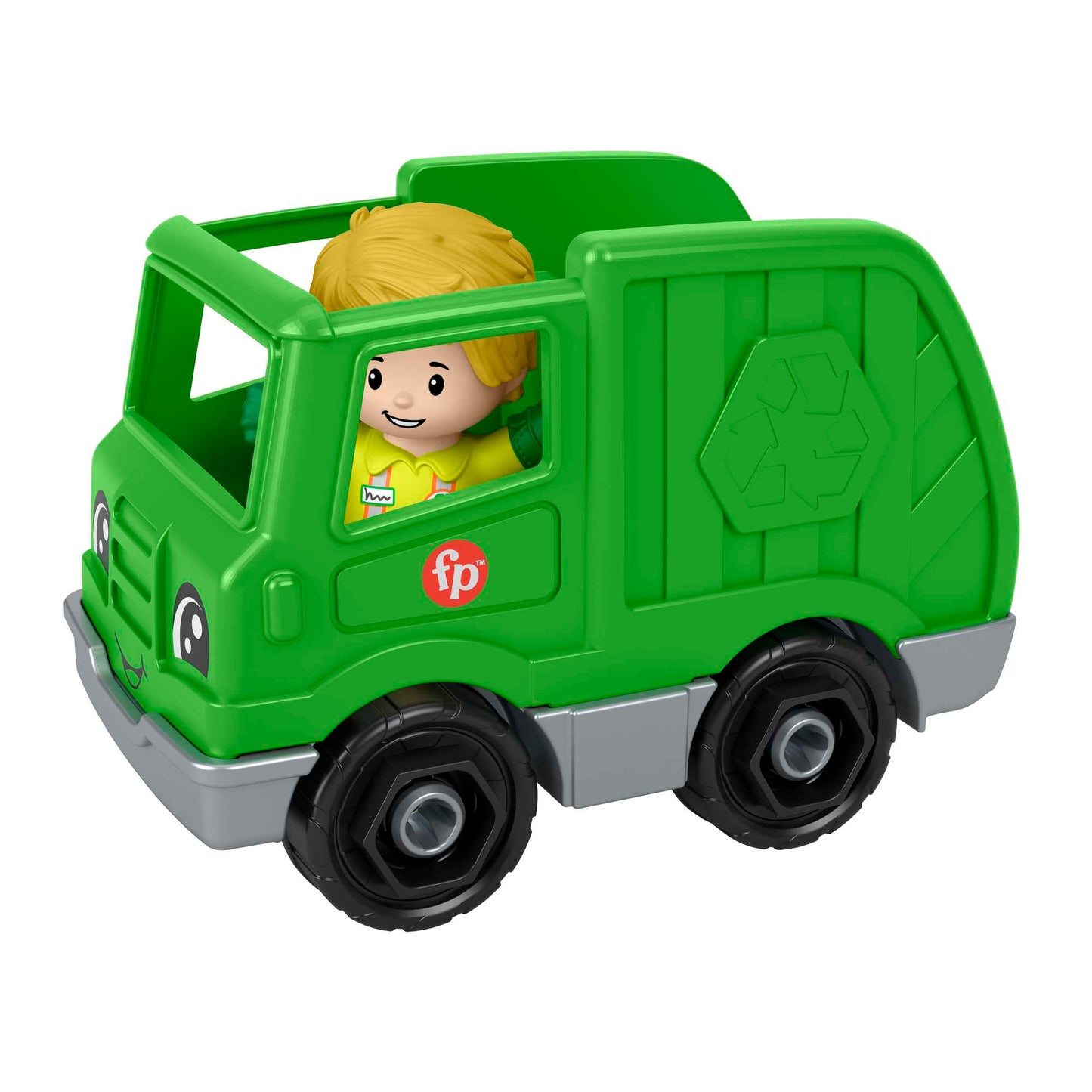 Fisher-Price Little People Recycle Truck & Character Figure Set For Toddlers, 2 Pieces