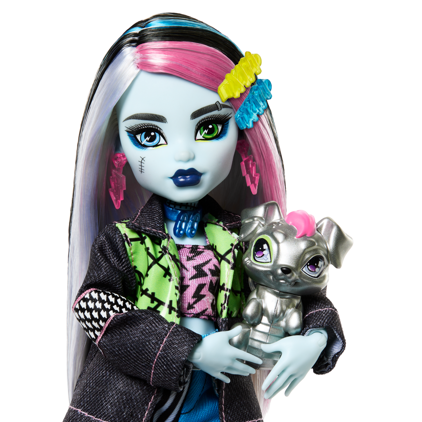 Monsterhigh-Poupée Frankie Stein-Poupée Avec Animal et Accessoires