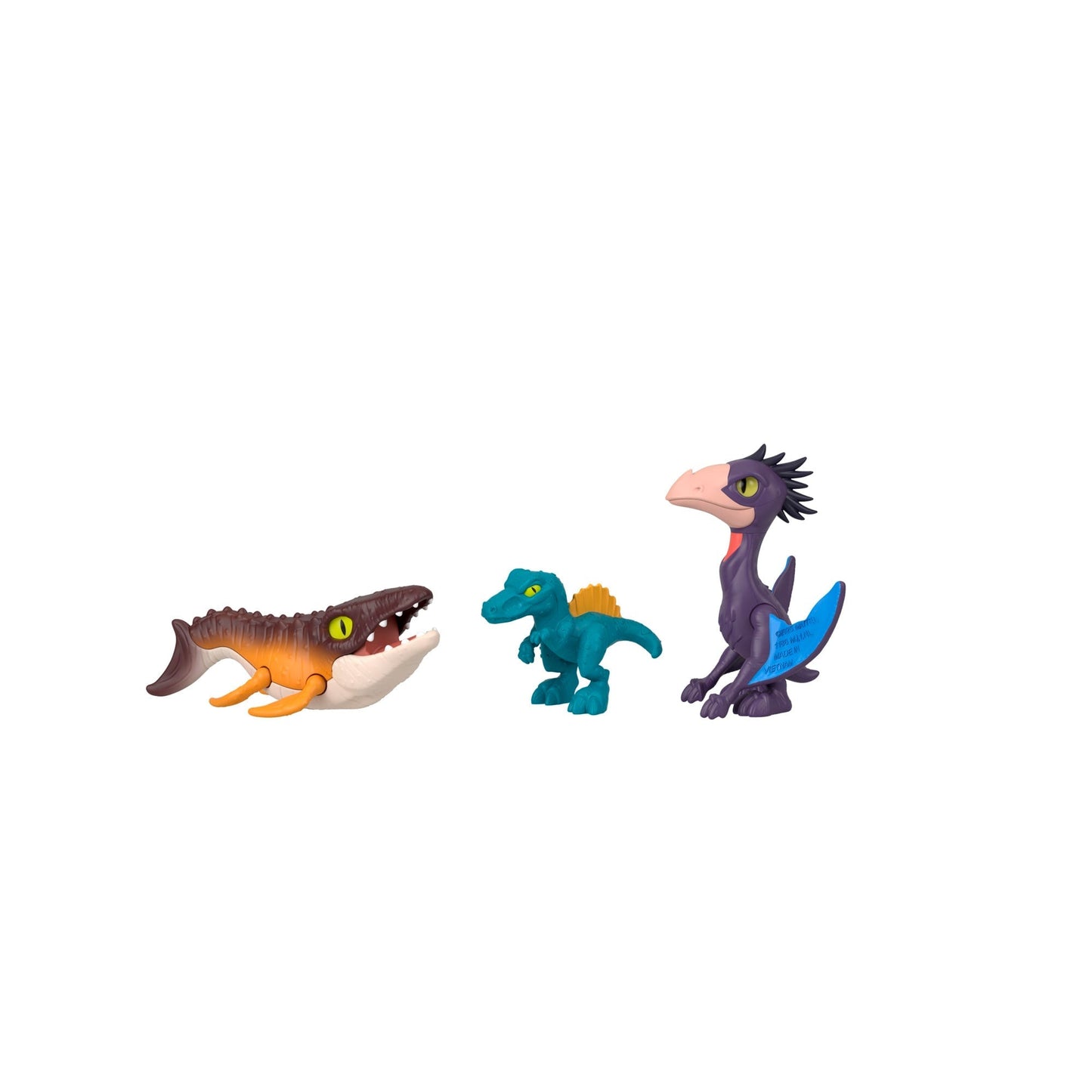 Imaginext Jurassic World Dinossauro de Brinquedo Rebirth Pacote de Dinos Terra, Ar e Mar