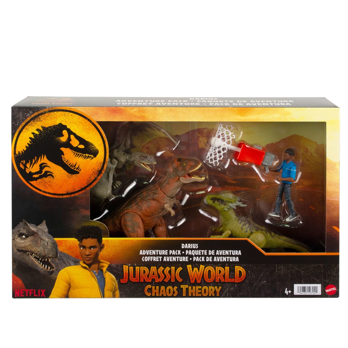Jurassic World: Chomp Chomp Figurine Articulée Darius, 3Fig. de Dinos