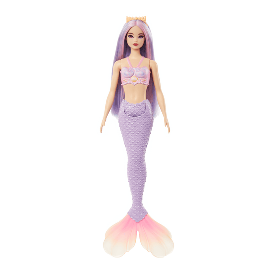 Barbie Fantasía Muñeca Sirena Cabello Lila