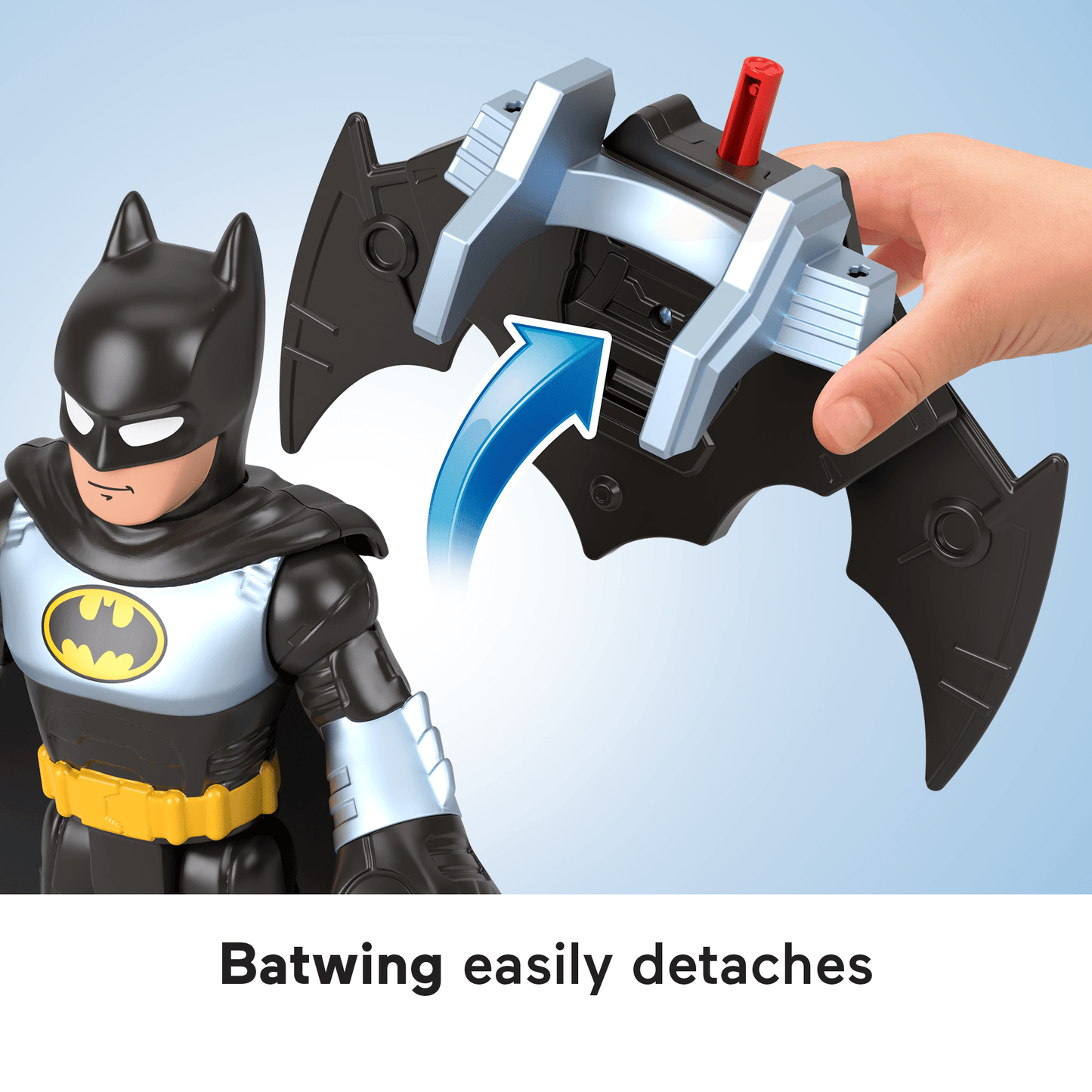 Imaginext DC Super Friends Batglider Batman XL Figure With Vehicle & Launcher, 5 Pieces
