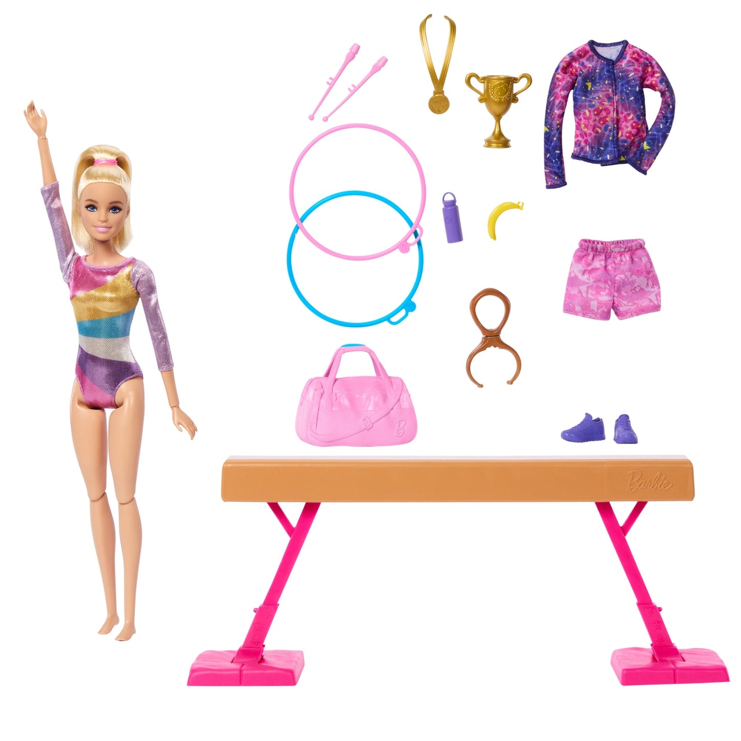 Barbie Profissões Conjunto de Brinquedo Ginasta Cabelo Loiro