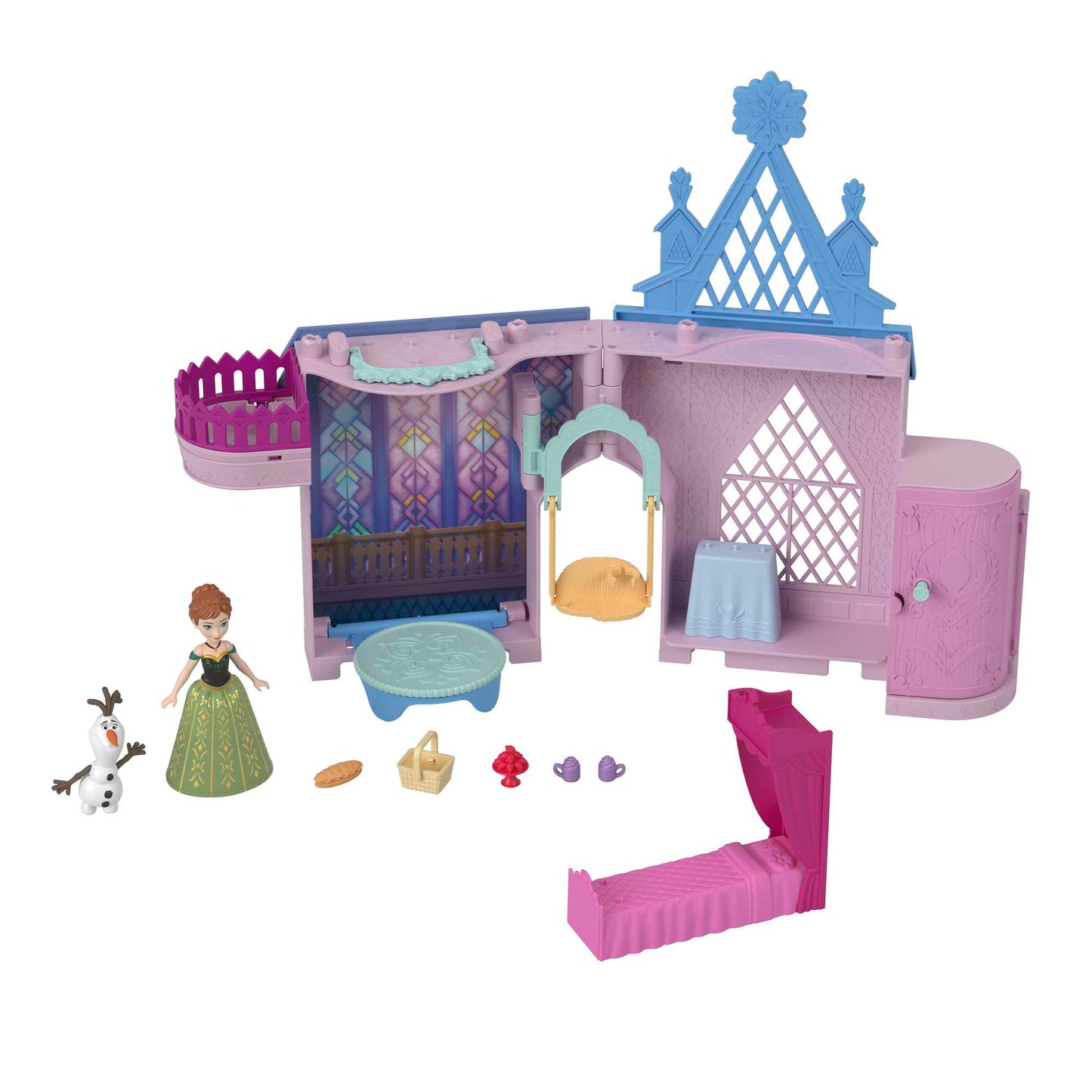 Disney Frozen Casa de Muñecas Castillo de Anna Apilable
