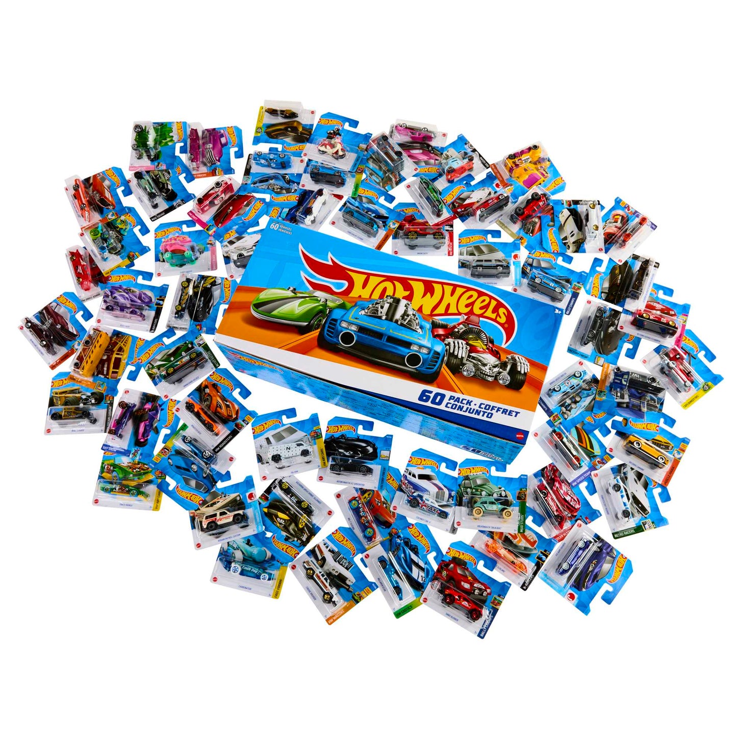 Hot Wheels®  Échelle1:64  Coffret de 60Véhicules de Collection