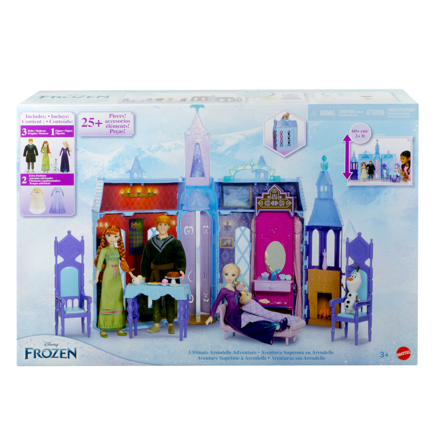 Disney Frozen Ultimate Arendelle Adventure With Portable Castle Playset, 3 Dolls & 25+ Accessories