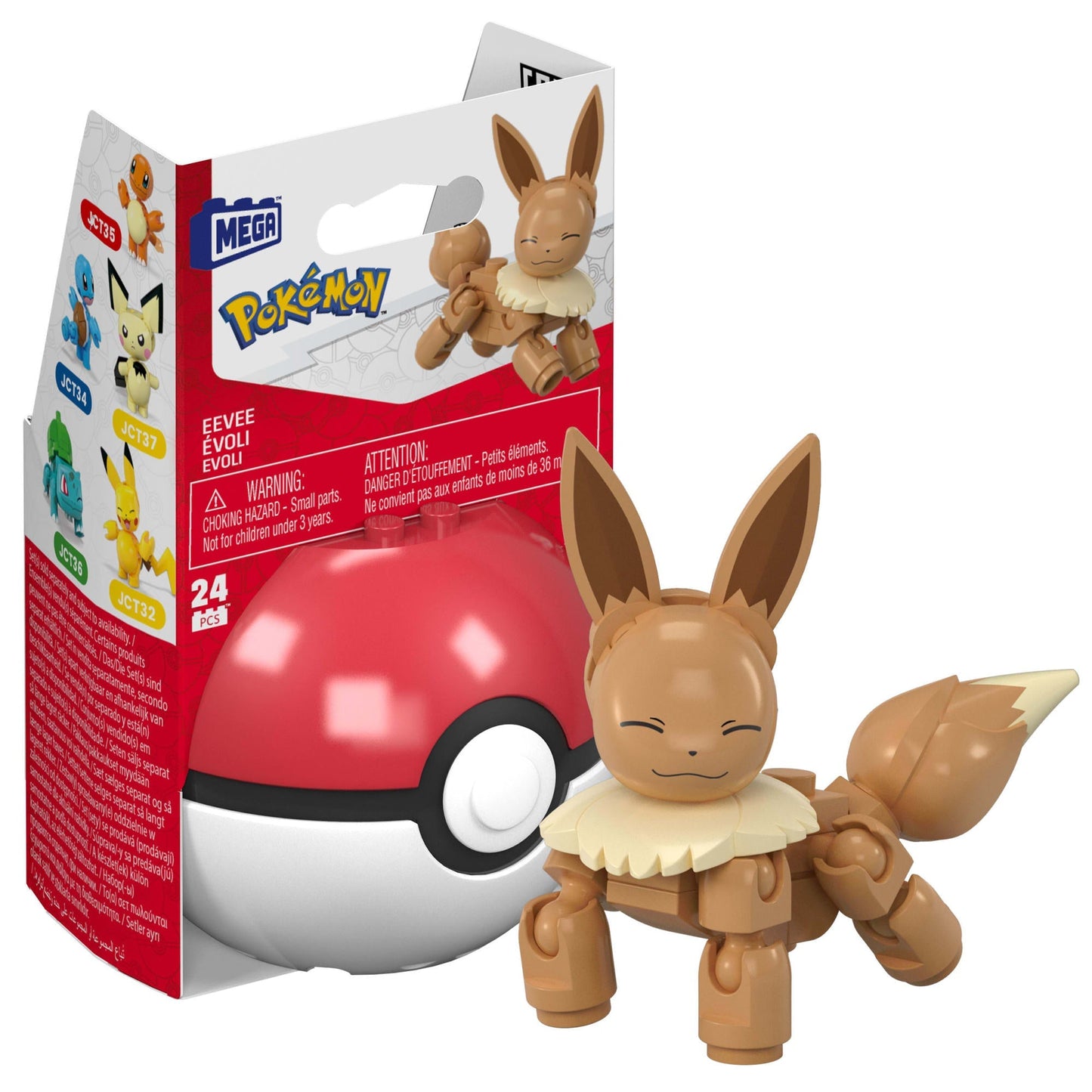 MEGA Pokémon Juguete de Construcción Pokébola Coleccionable Eevee