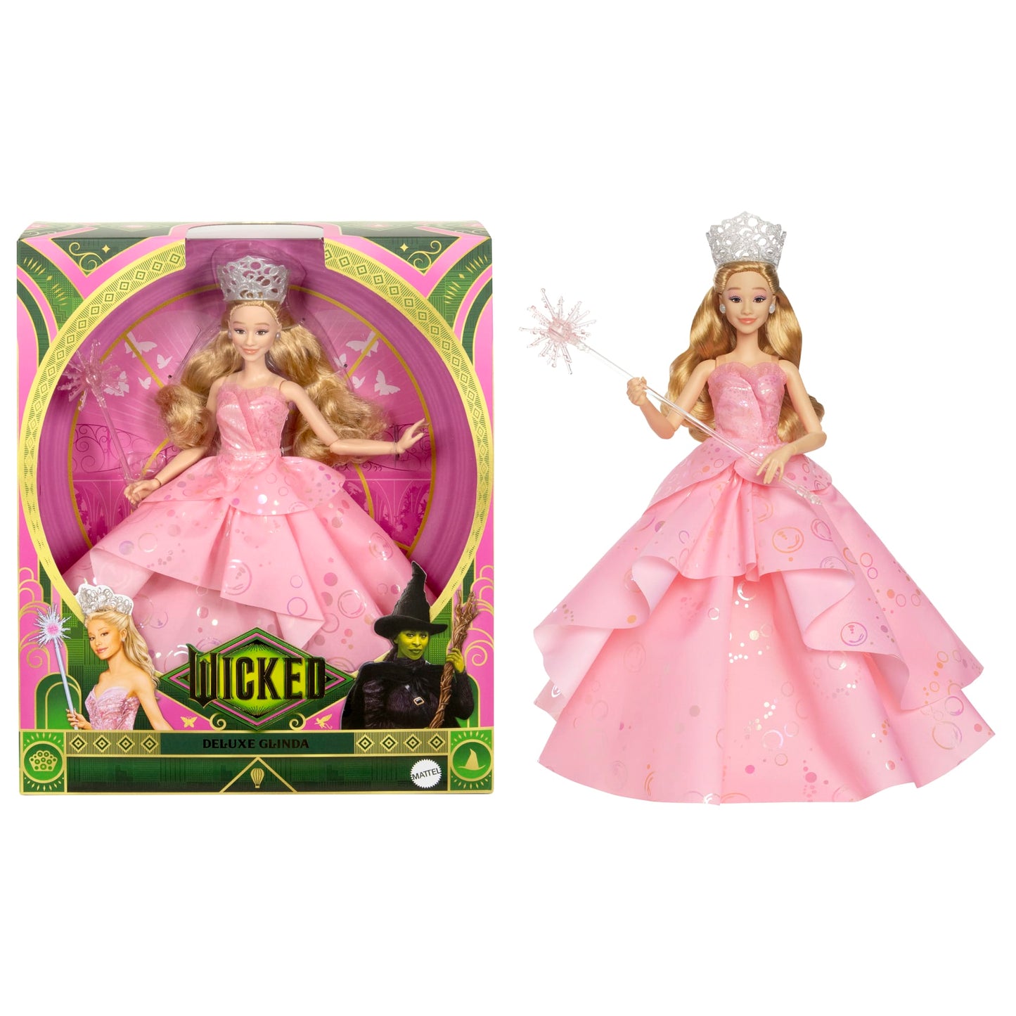 Universal Pictures' Wicked Deluxe Glinda Fashion Doll & Accessories With Removable Outfit
