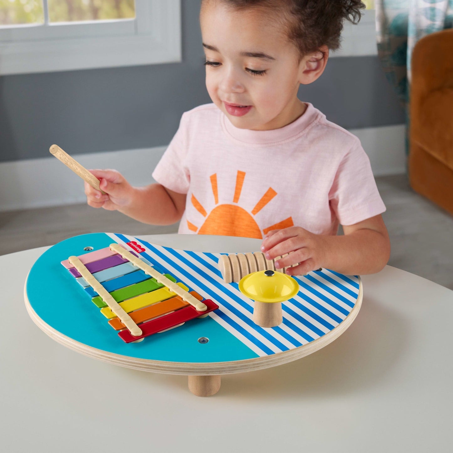 Fisher-Price Brinquedo para Bebês Mesa de Atividades Musicais de Madeira
