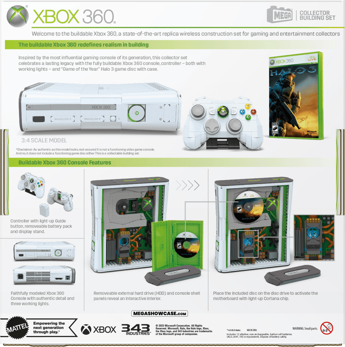 Mega  Xbox360 de Microsoft  Réplique de Coll., Voyants (1342 Pces)