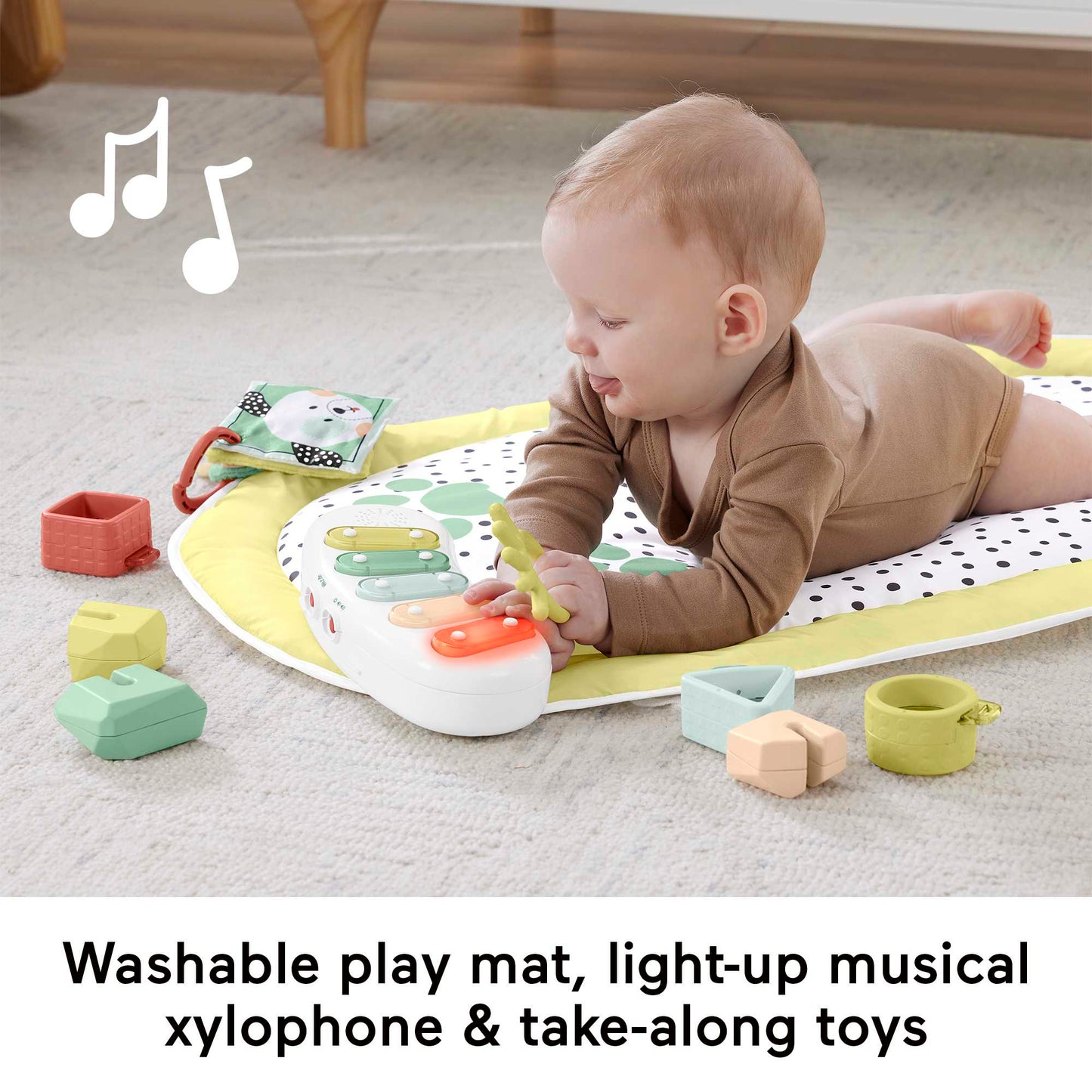 Fisher-Price 3-In-1 Baby Activity Center With Lights & Sounds, Play Mat, Toddler Toy, Snugapuppy