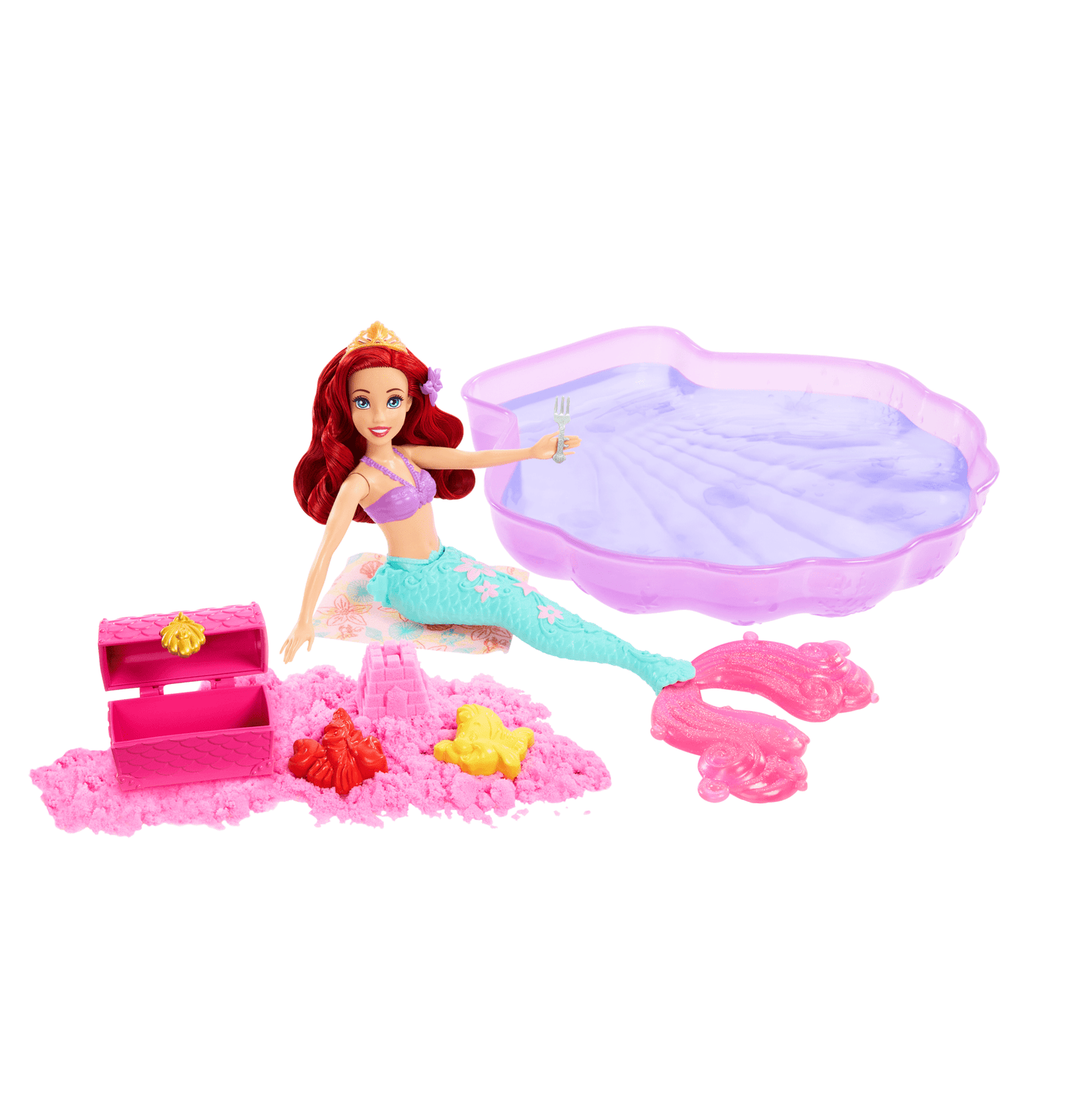 Disney Princess Ariel Doll & Pool Set With Moldable Sand, inspired By Disney The Little Mermaid