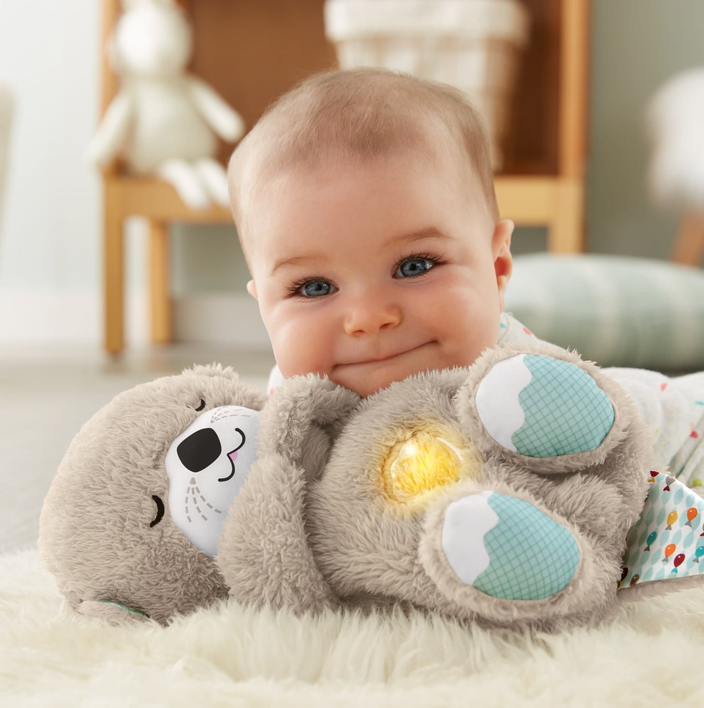 Ma Loutre Câlins Bonne Nuit de Fisher-Price®, Peluche Musicale Apaisante Pour Bébé