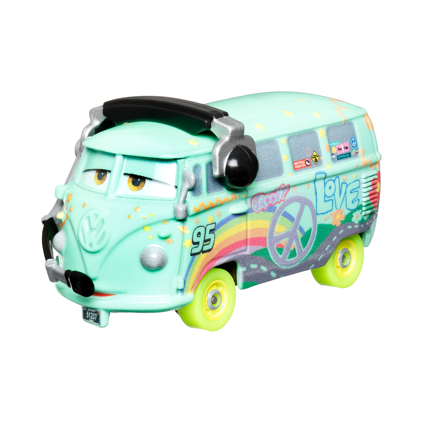 Disney And Pixar Cars Glow Racers Vehicles, Glow-in-The-Dark 1:55 Scale Die-Cast Toy Cars