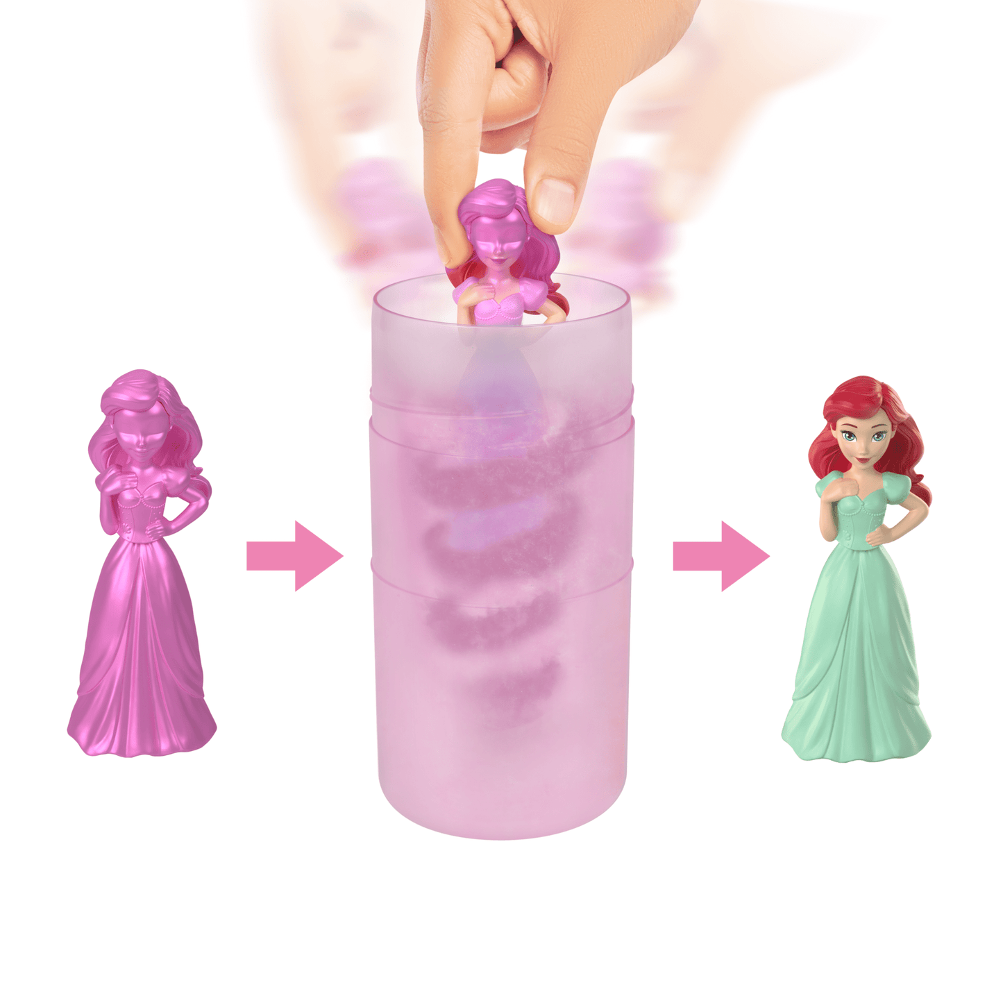 Disney Princess Royal Color Reveal Princess Or Villain Small Doll With 5 Surprises (Dolls May Vary)