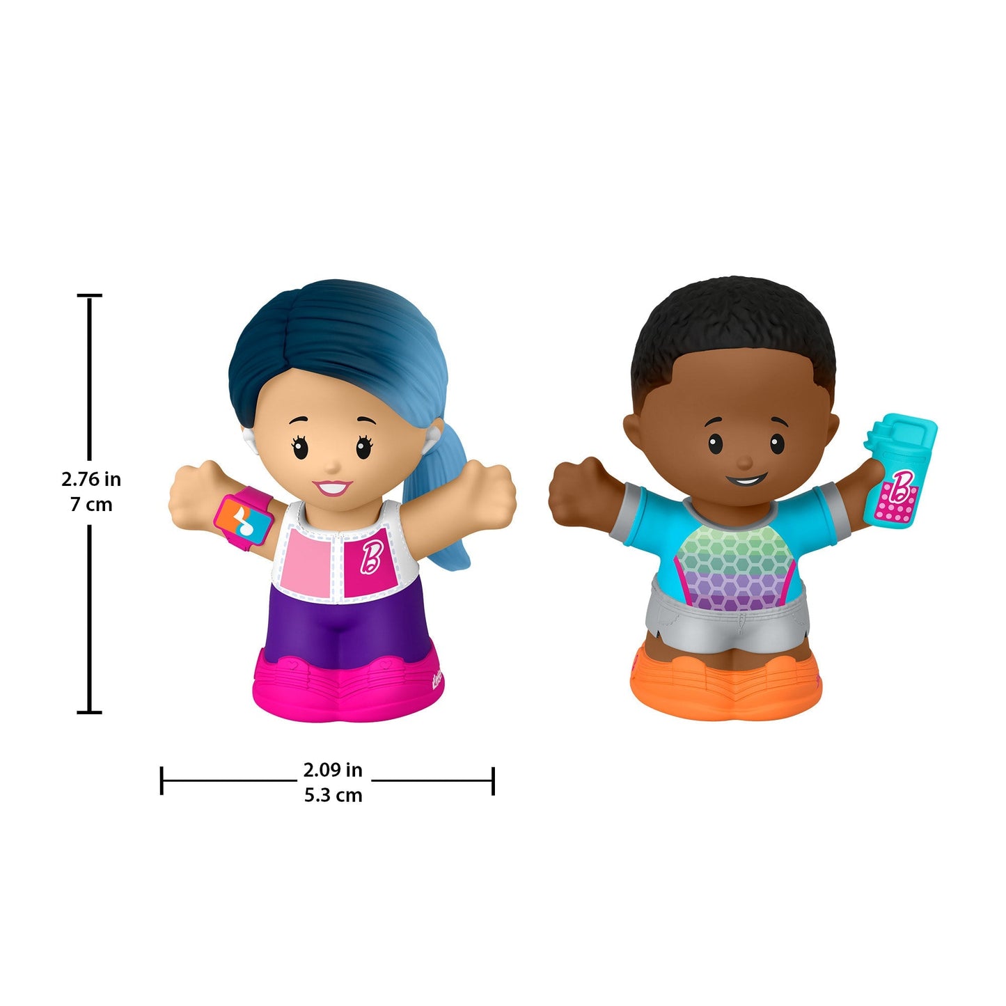 Little People Barbie Toy Set, 2 Wellness-Themed Character Figures, Toddler Toy