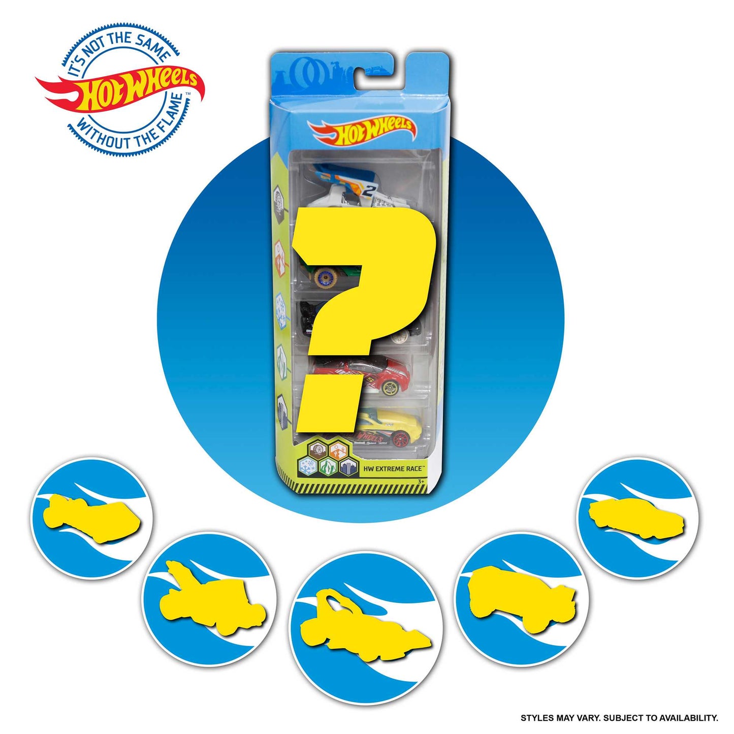 Hot Wheels Cars, 5-Pack Of Die-Cast Toy Cars Or Trucks in 1:64 Scale