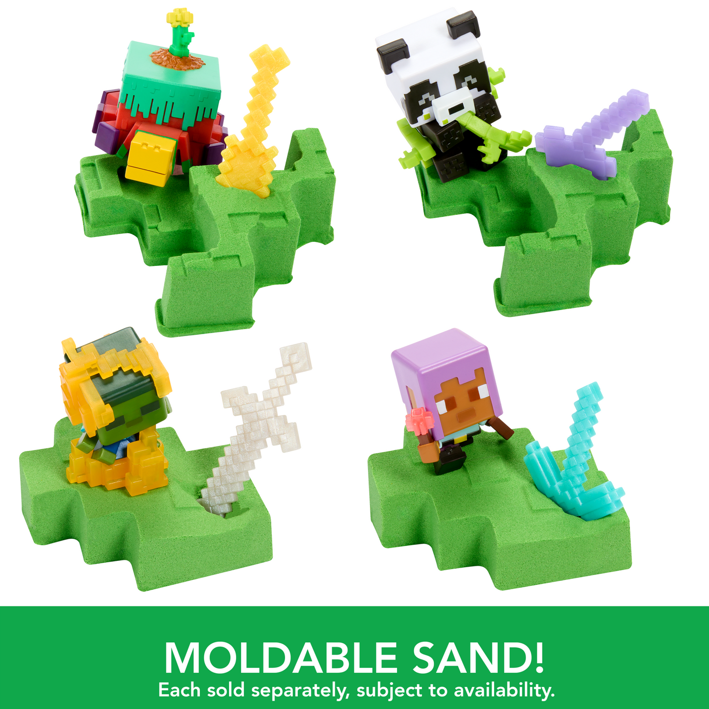 Minecraft Mini Mode Potion Brewing Action Figures With Color Reveal (Characters May Vary)
