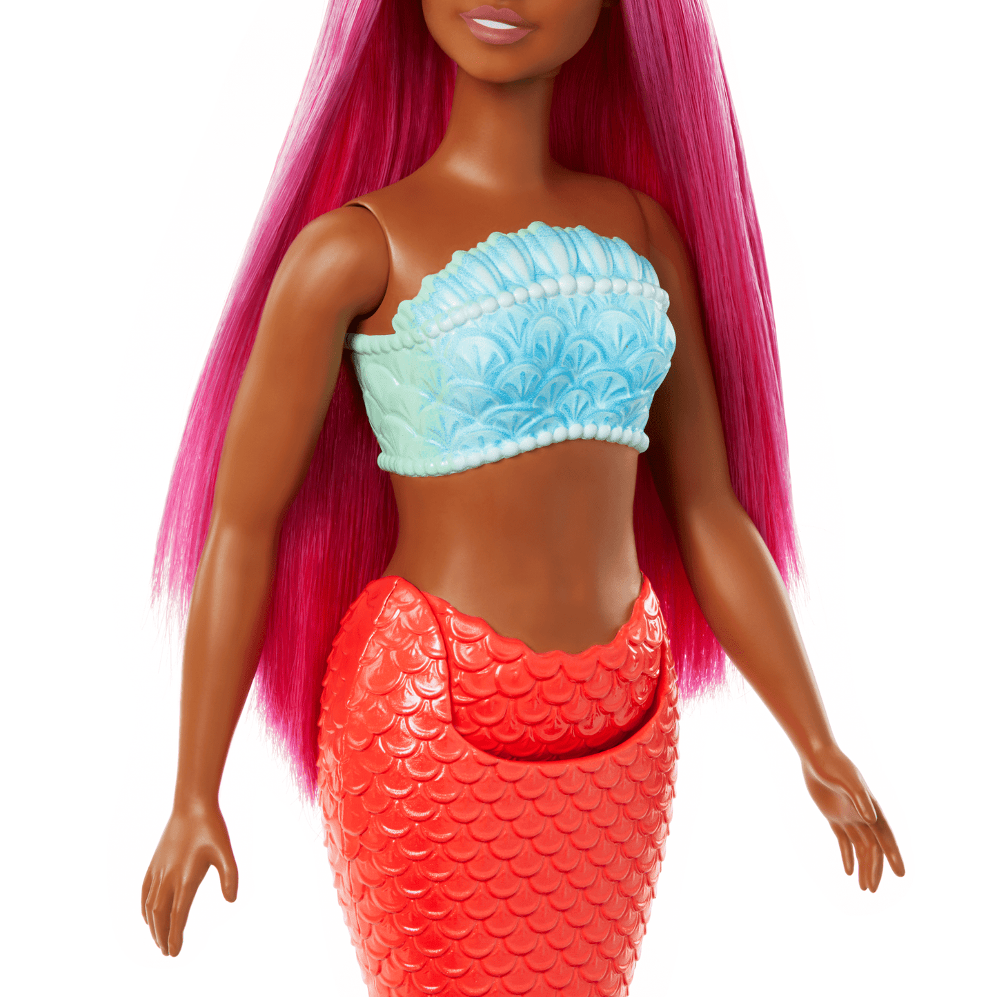 Barbie Mermaid Doll With Magenta Hair, Tropical Red Tail And Headband Accessory