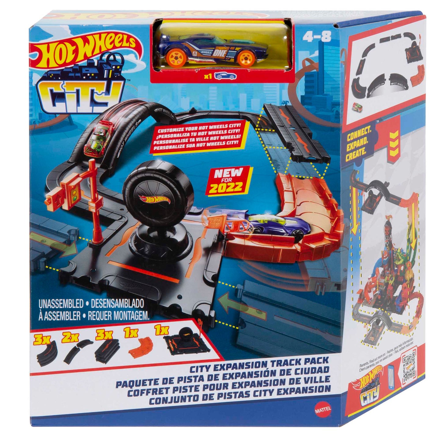 Hot Wheels City Pista de Juguete Paquete para Construcción
