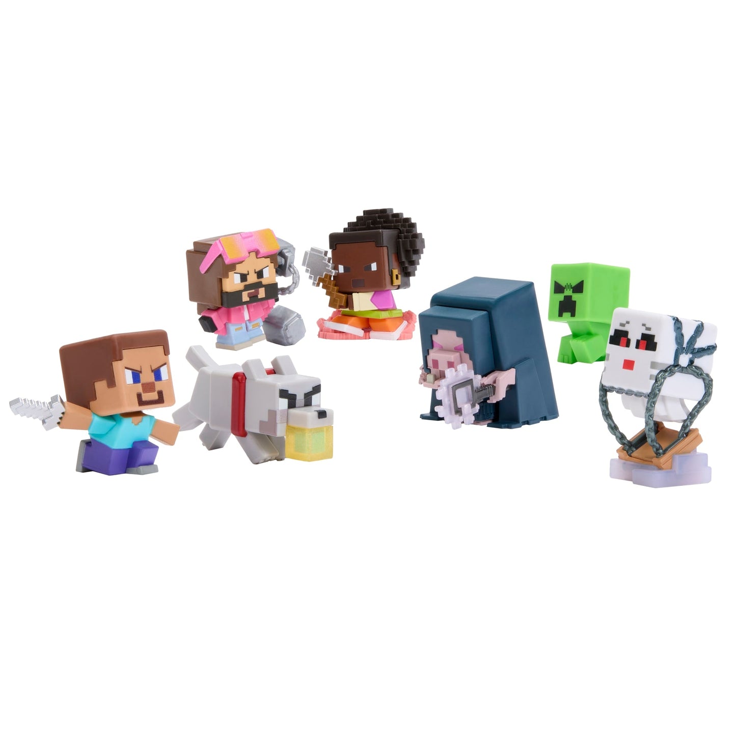 Minecraft Mini Mode Overworld Battle Pack With 7 Mini Action Figures inspired By The Movie