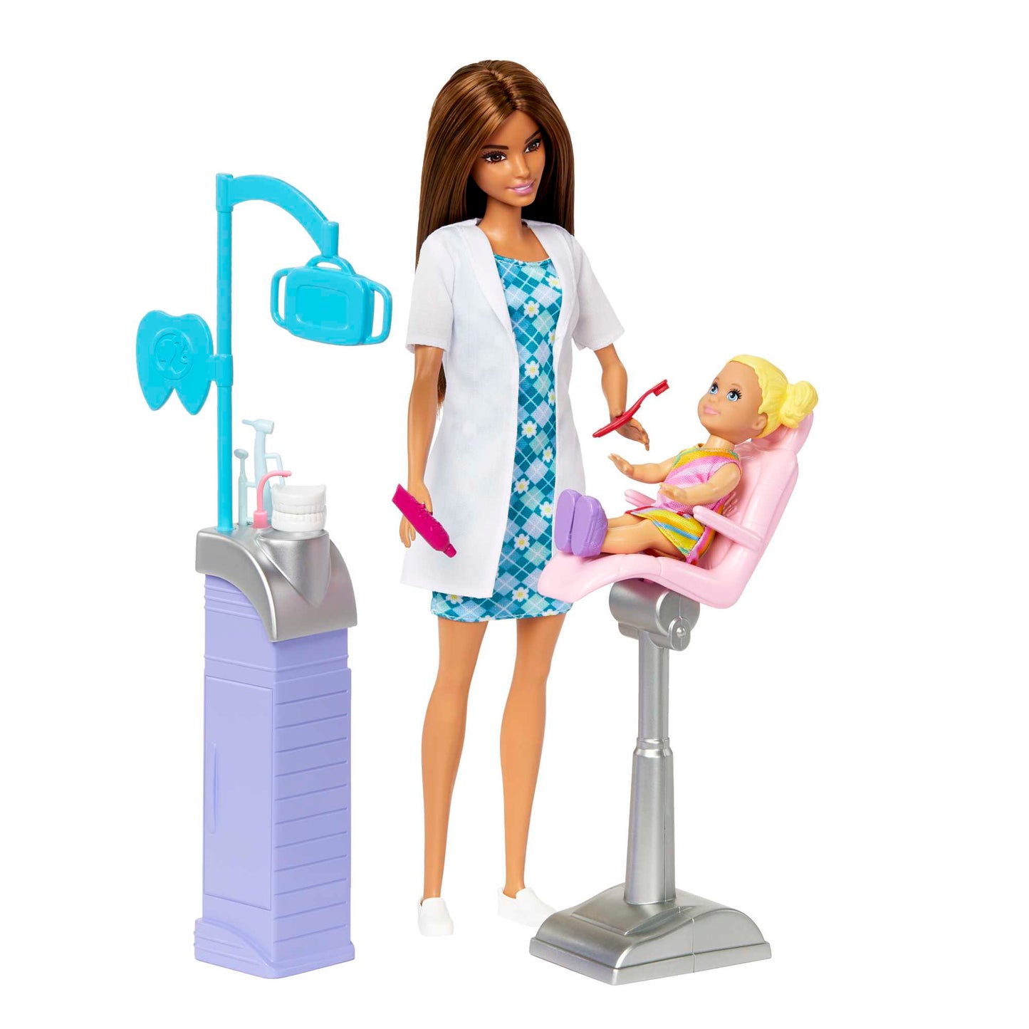 Barbie®-Métiers-Coffret Poupée Barbie® dentiste et Accessoires