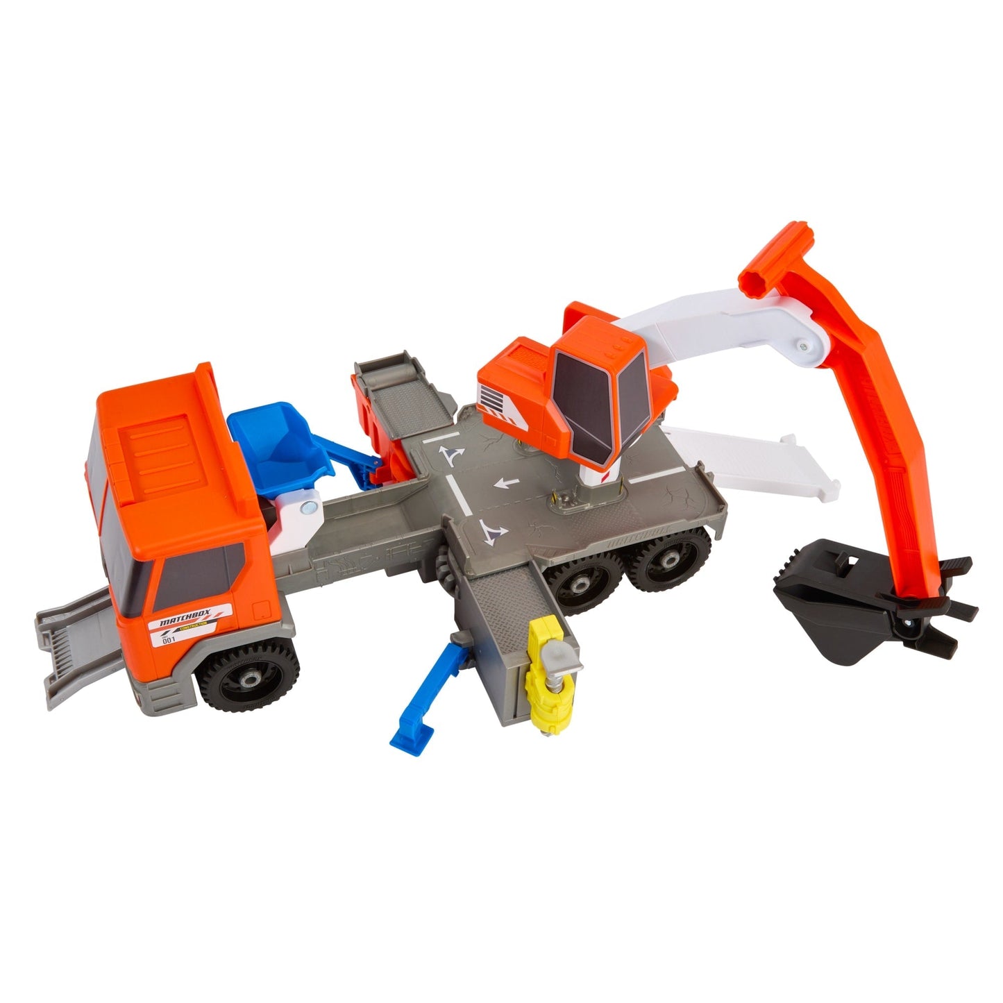 Matchbox-Action Drivers-Excavatrice Transformable-Camion de Chantier