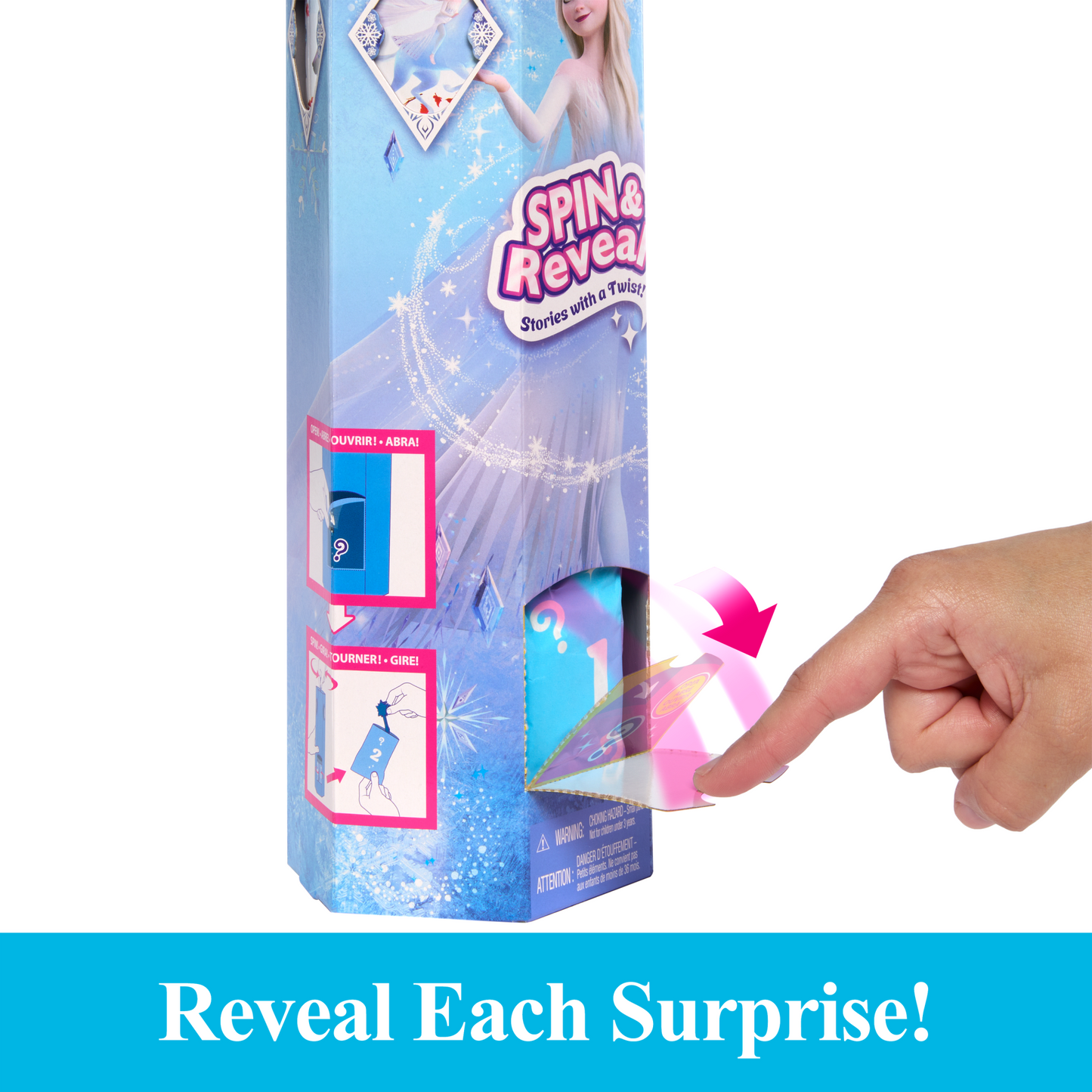 Disney Frozen Spin & Reveal Elsa Fashion Doll & Accessories With 11 Surprises